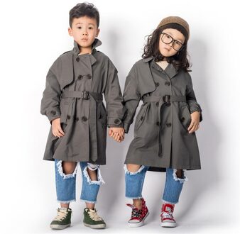Herfst kinderen Unisex Geul Meisjes Lange Bovenkleding Jongens Solid Jassen Kids Volledige Geul kinderen Turn-down kraag Jassen 5T