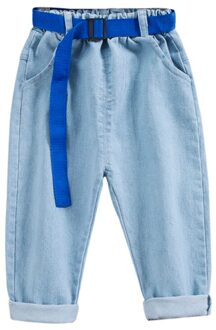 Herfst Lente Baby Jongens Jeans Broek Kinderen Kleding Katoen Casual Kinderen Broek Met Riem Denim Jongens Kleding 0-5Year L / 2T