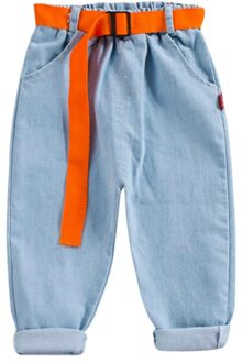 Herfst Lente Baby Jongens Jeans Broek Kinderen Kleding Katoen Casual Kinderen Broek Met Riem Denim Jongens Kleding 0-5Year O / 4T