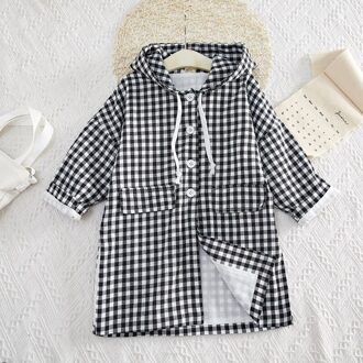 Herfst Mode Plaid Childrens 'Jas Lange Mouwen Kinderen Windjack Kids Jas 7T