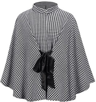 Herfst Mode Vrouwen Jas Plaid Losse Vrouwen Shirt Top Casual Lange Stijl Geul Capes Poncho Streetwear