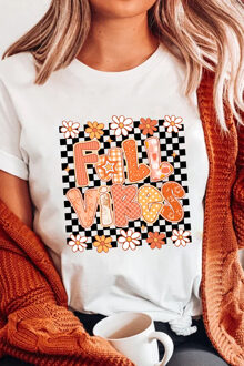 Herfst Sferen Graphic Tee Wit