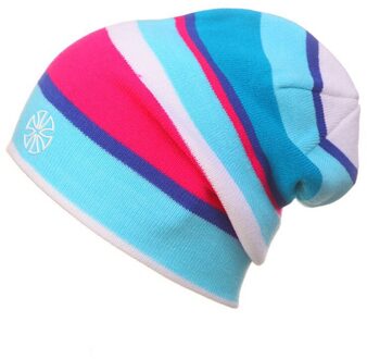 Herfst Winter Caps Gestreepte Beanie Winter Hoed Voor Vrouwen En Mannen Mutsen Outdoor Ski Skate Skullies Sport Hoeden Blauw