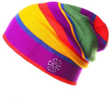 Herfst Winter Caps Gestreepte Beanie Winter Hoed Voor Vrouwen En Mannen Mutsen Outdoor Ski Skate Skullies Sport Hoeden Rood