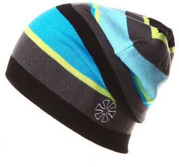 Herfst Winter Caps Gestreepte Beanie Winter Hoed Voor Vrouwen En Mannen Mutsen Outdoor Ski Skate Skullies Sport Hoeden zwart