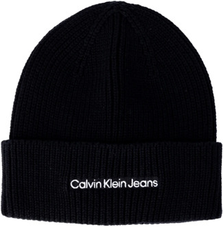 Herfst/Winter Katoenen Beanie Calvin Klein Jeans , Black , Dames - ONE Size