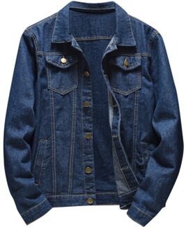 Herfst Winter Mannen Denim Jassen Lange Mouwen Turn-Down Kraag Toevallige Mannen Jassen Streetwear Jeans Jas mannen Kleding XXXL