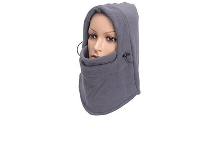 Herfst Winter Outdoor Riding Sneeuw Cap Winddicht Warme Ski Gezicht Bescherming Masker Mannen Vrouwen Verdikte Fleece Masker Hoofddeksels grijs