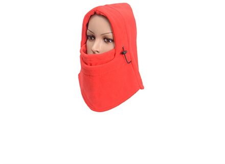 Herfst Winter Outdoor Riding Sneeuw Cap Winddicht Warme Ski Gezicht Bescherming Masker Mannen Vrouwen Verdikte Fleece Masker Hoofddeksels rood