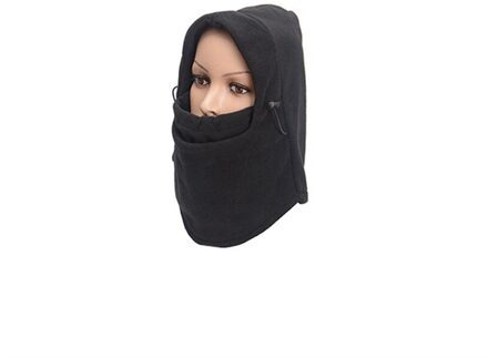 Herfst Winter Outdoor Riding Sneeuw Cap Winddicht Warme Ski Gezicht Bescherming Masker Mannen Vrouwen Verdikte Fleece Masker Hoofddeksels zwart