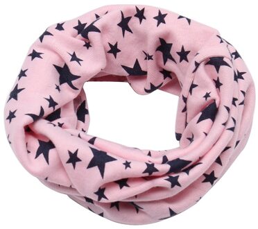 Herfst Winter Star Print Kinderen Sjaal Jongens Meisjes Baby Katoenen Sjaal O Ring Sjaal Baby Doek Accessoires Zachte Warme Halsdoek Rood