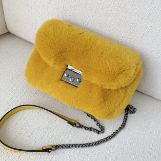 Herfst Winter Stijl Faux Fur Purse Pluche Messenger Bag Vierkante Meisje Schoudertas 01-SB-fmgzqd 2