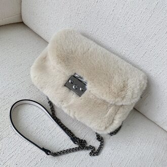 Herfst Winter Stijl Faux Fur Purse Pluche Messenger Bag Vierkante Meisje Schoudertas 01-SB-fmgzqd 3
