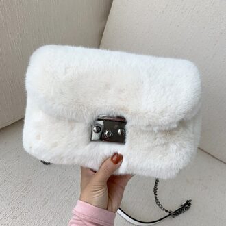 Herfst Winter Stijl Faux Fur Purse Pluche Messenger Bag Vierkante Meisje Schoudertas 01-SB-fmgzqd 7