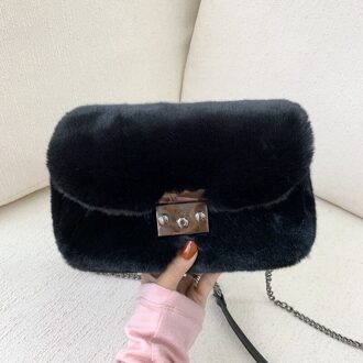 Herfst Winter Stijl Faux Fur Purse Pluche Messenger Bag Vierkante Meisje Schoudertas 01-SB-fmgzqd 8