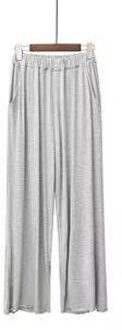 Herfst Winter Vrouwen Slaap Broek Elastische Comfort Modal Thuis Pyjamabroek Vrouwen Losse Plus Size Casual Broek Wijde Pijpen broek Grijs