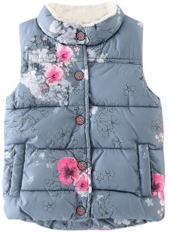 Herfst Winter Warm Kids Vesten Voor Jongens Meisje Cartoon regenboog Bloemen Bovenkleding Mouwloze Hooded Jassen Baby Boy Jassen 4T