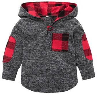 Herfst WInter Warm Kind Kleding Xmas Kinderen Jassen Baby boy trui shirt katoen plaid Kerstmis Peuter Kids Kleding 1 / 24M