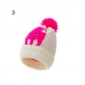 Herfst Winter Zacht Kinderen Cartoon Cap Creatieve Polygonal Dinosaurus Warme Muts 03