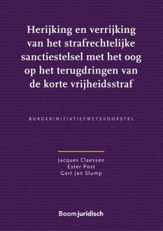 Herijking En Verrijking Van Het Strafrechtelijke Sanctiestelsel Met Het Oog Op Het Terugdringen Van - Jacques Claessen