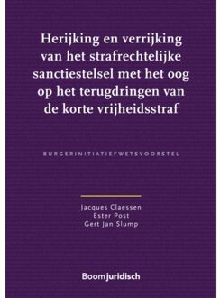Herijking En Verrijking Van Het Strafrechtelijke Sanctiestelsel Met Het Oog Op Het Terugdringen Van - Jacques Claessen