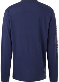 Heritage Icon Katoenen Heren T-shirt - Blauw - maat L Navy