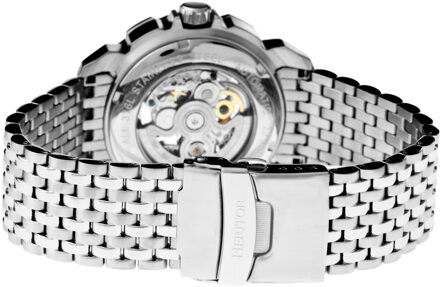 Heritor Automatisch Conrad Skeleton Armbandhorloge - maat Zilver