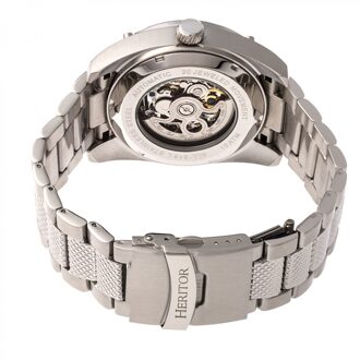 Heritor automatisch Daniels semi-skelet armbandhorloge Zilver