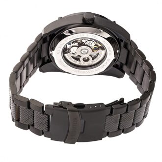 Heritor automatisch Daniels semi-skelet armbandhorloge Zwart