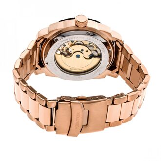 Heritor automatisch Helmsley semi-skelet armbandhorloge Zwart en roségoud - One Size