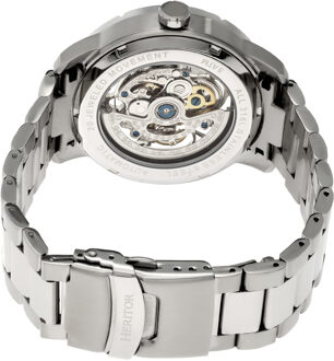 Heritor automatisch Ryder horloge met skelet wijzerplaat Zwart en zilver