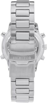Heritor automatisch Wilhelm semi-skelet armbandhorloge met dag/datum Zilver