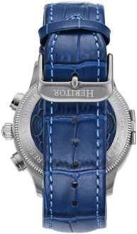 Heritor Automatische Apostel Glazuur Wijzerplaat Horloge Blauw/marineblauw