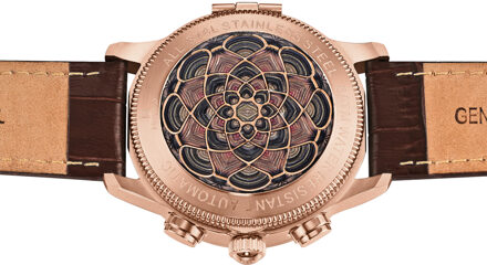 Heritor Automatische Apostel Glazuur Wijzerplaat Horloge Wit en roségoud