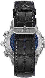 Heritor Automatische Apostel Glazuur Wijzerplaat Horloge Zwart/blauw