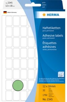 Herma Etiket Herma 2345 12x18mm groen 1792stuks