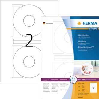 Herma Etiket Herma 4471 CD 116mm wit opaqua 200stuks