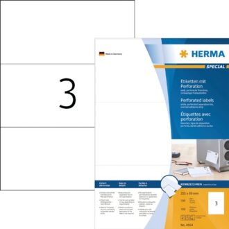 Herma Etiket Herma 4664 210x99mm geperforeerd wit 300stuks