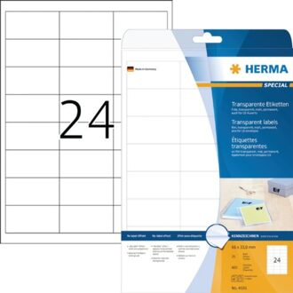 Herma Etiket Herma 4681 66x33.8mm transparant 600stuks