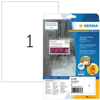 Herma Etiket Herma 4698 210x297mm A4 wit 25stuks