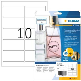 Herma Etiket Herma 8018 96x50.8mm 250st transparant