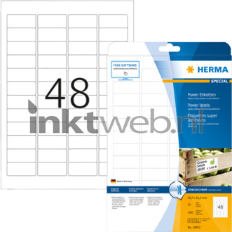 Herma Etiket Herma power 10902 45.7x21.2mm wit 1200stuks