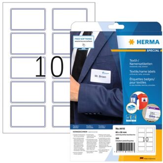 Herma Naambadge etiket Herma 4410 80X50mm wit blauw