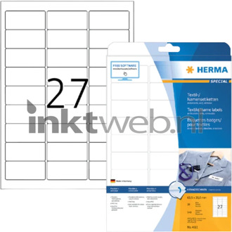 Herma Naambadge etiket Herma 4511 63.5x29.6mm wit