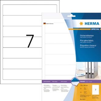 Herma Rugetiket Herma smal 38x192mm zelfklevend wit