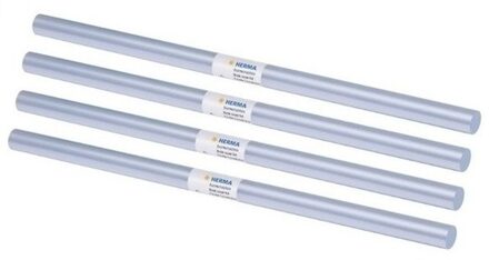 Herma Transparant boeken kaftfolie - 4x - Niet zelfklevend - schoolboeken - 500 x 40 cm