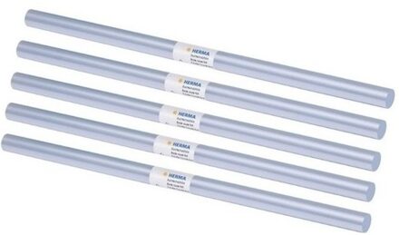 Herma Transparant boeken kaftfolie - 5x - Niet zelfklevend - schoolboeken - 500 x 40 cm