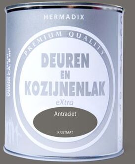 Hermadix deuren & kozijnen lak zijdeglans antraciet - 750 ml.