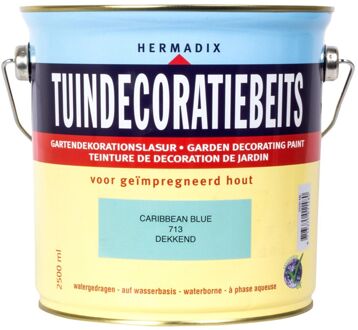 Hermadix Tuindecoratiebeits 713 caribbean blue 2500 ml Blauw