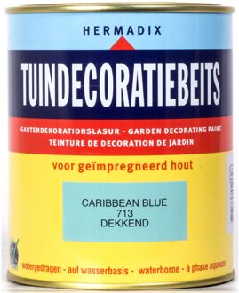 Hermadix Tuindecoratiebeits 713 caribbean blue 750 ml Blauw